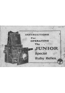 Thornton Pickard Ruby Special Reflex Junior manual. Camera Instructions.